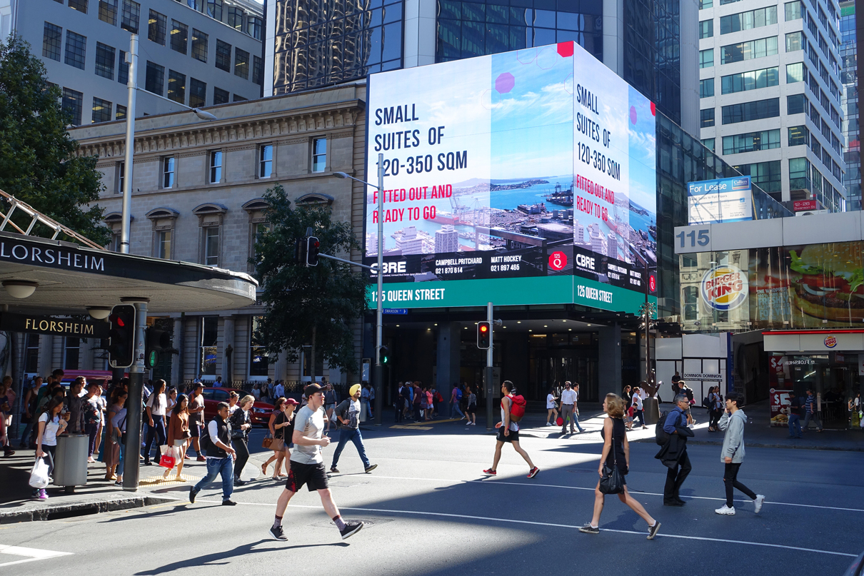 Queens Rise New Zealand Building Facade LED Screen Outdoor Billboard Advertising