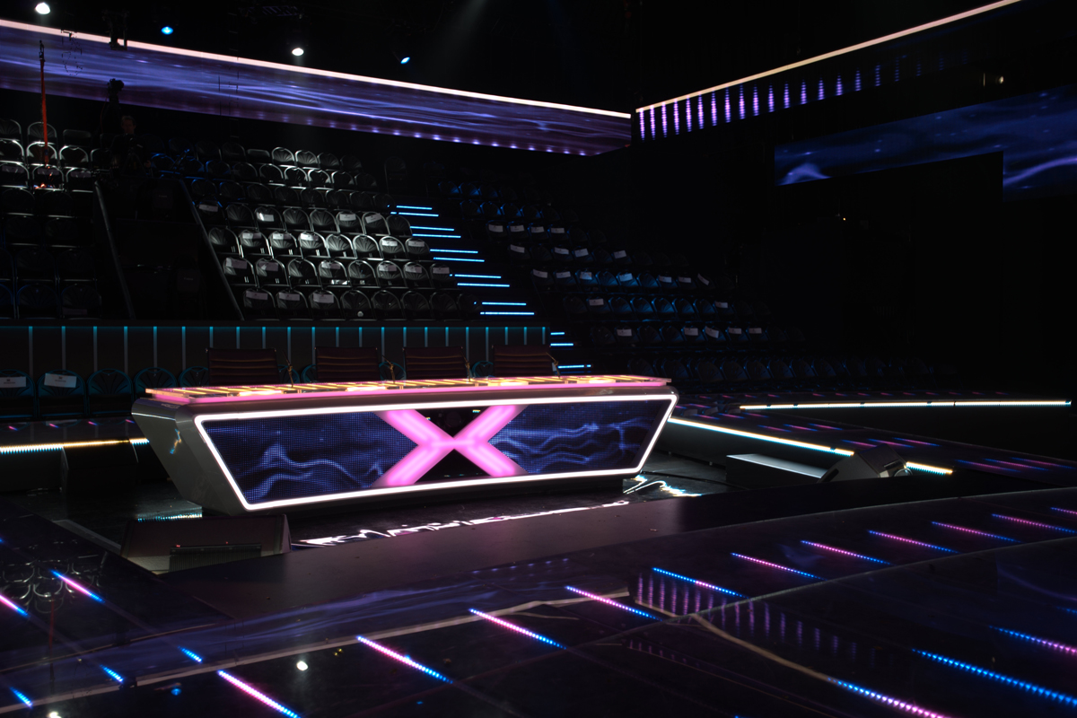 X Factor TV Studio Theatre Lighting Custom LED Screens