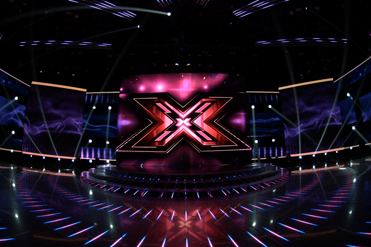 X Factor TV Studio Theatre Lighting Custom LED Screens