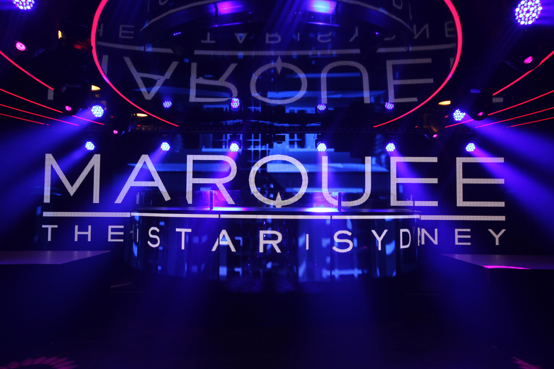 Marquee Club The Star Sydney Curved LED Screen Custom Event Theatre Lighting