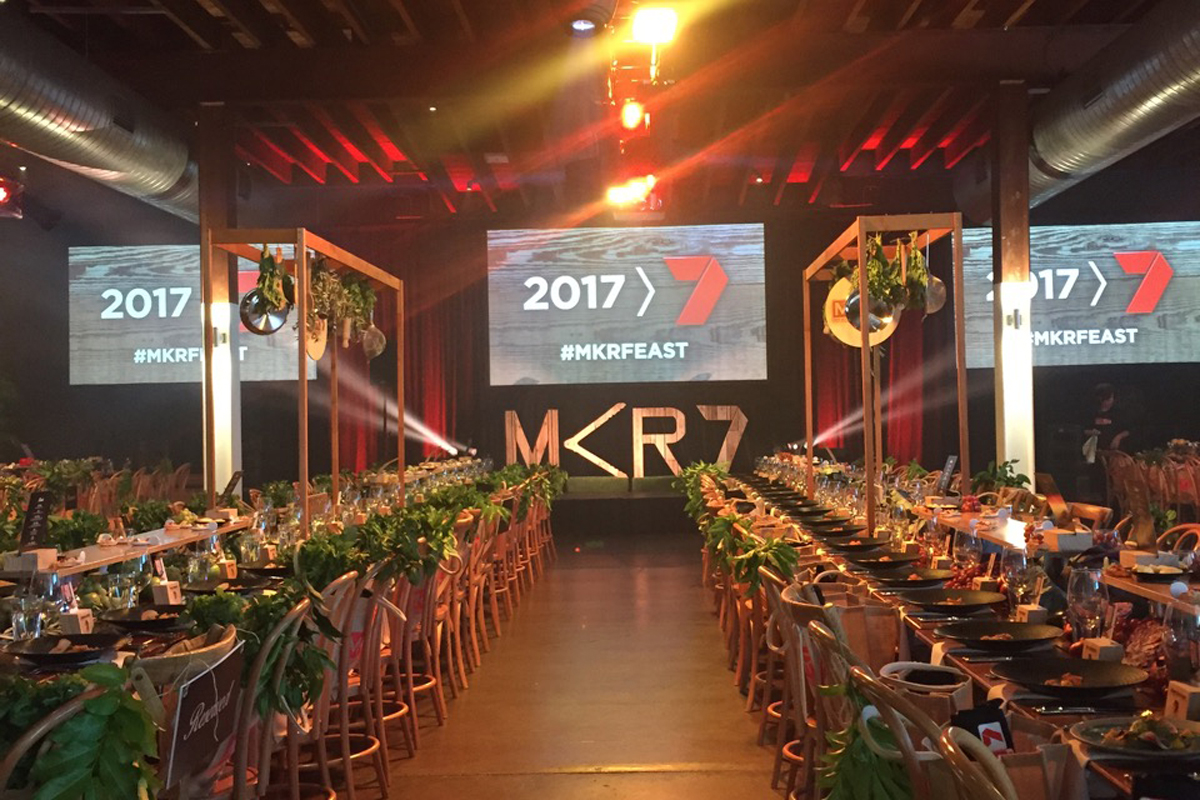 My Kitchen Rules Channel 7 MKR Event Lighting LED Screens MKRFEAST