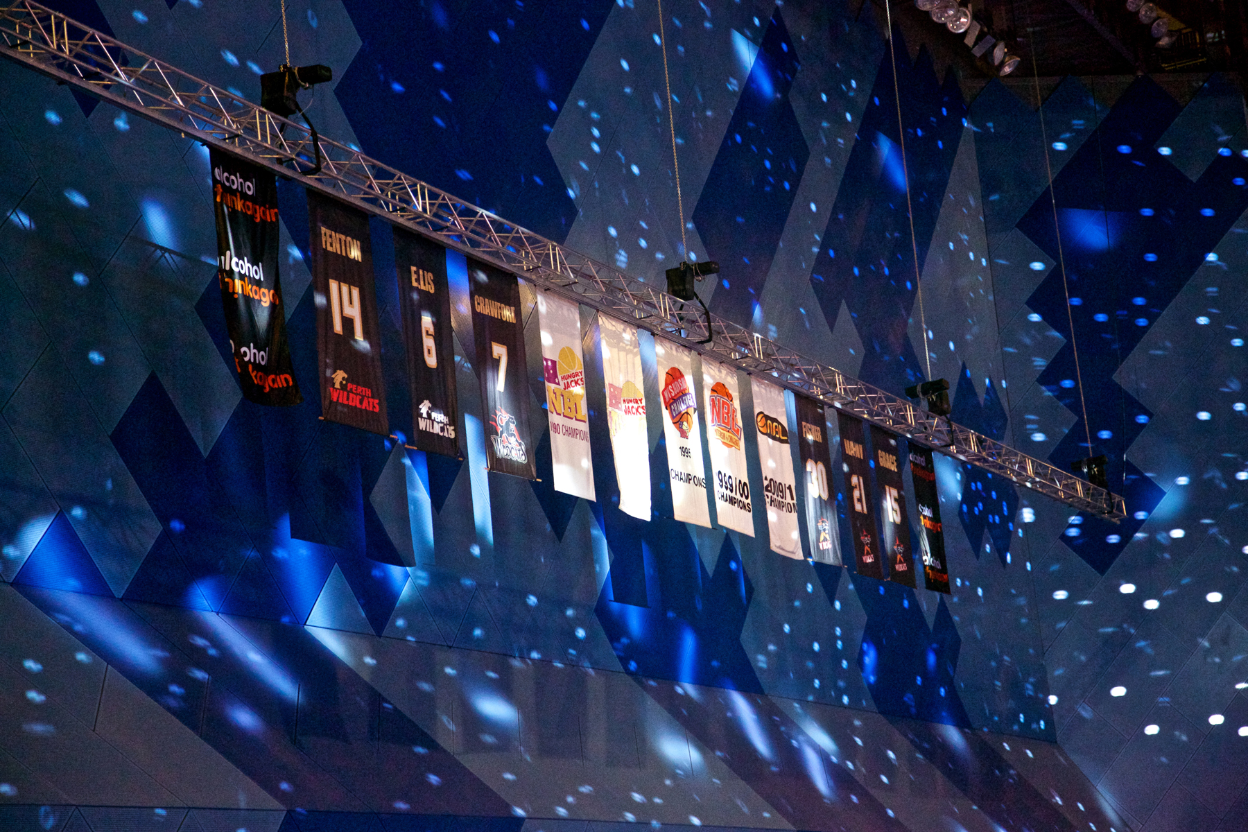 Perth Wild Cats Event Stadium Lighting Custom LED Screen Scoreboard Light Show