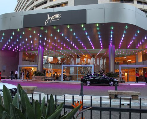 The Star Gold Coast Jupiters Casino Entrance Outdoor LED Lights