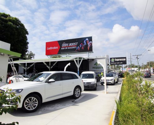 Hoppys Car Wash LED Billboard Southport Gold Coast