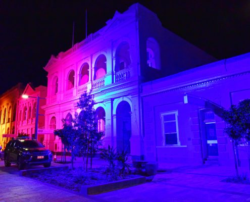 Rockhamptom Riverside Precinct comes to life with Griven LED Building Facade Lighting