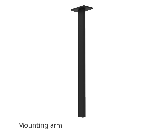 Black Luxibel mounting arm.