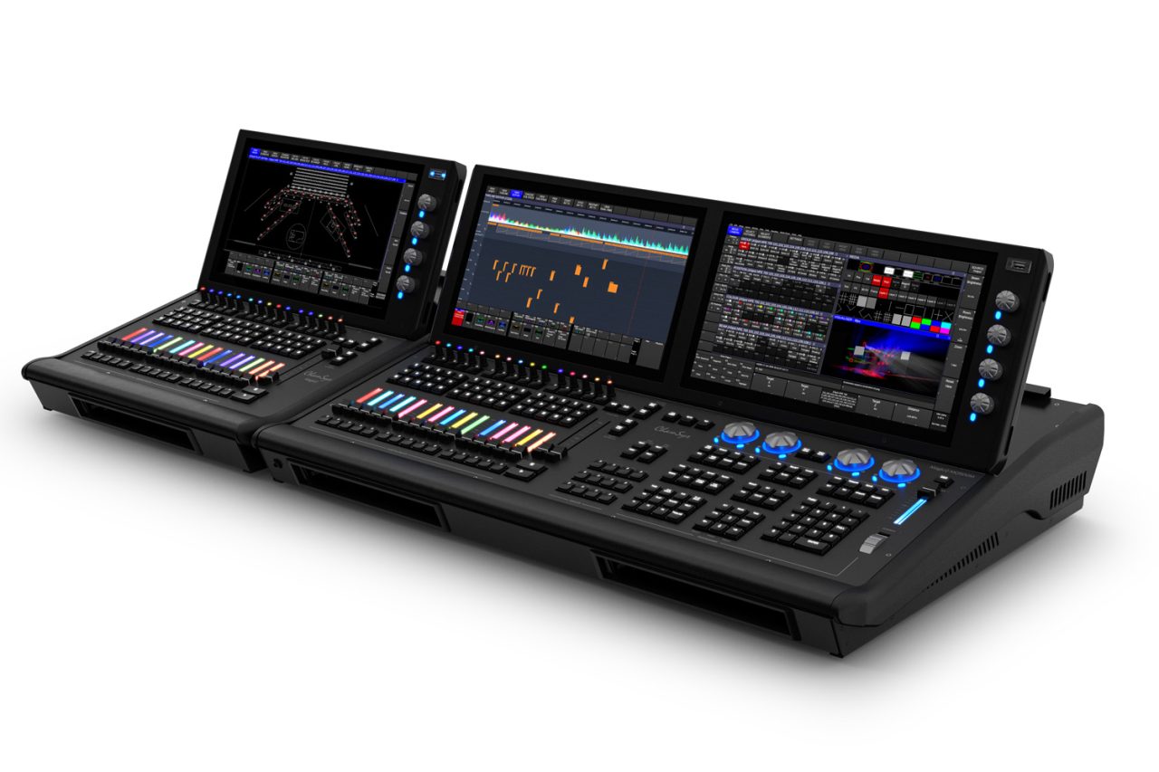 ChamSys MagicQ MQ500M Stadium console with an additional control wing.