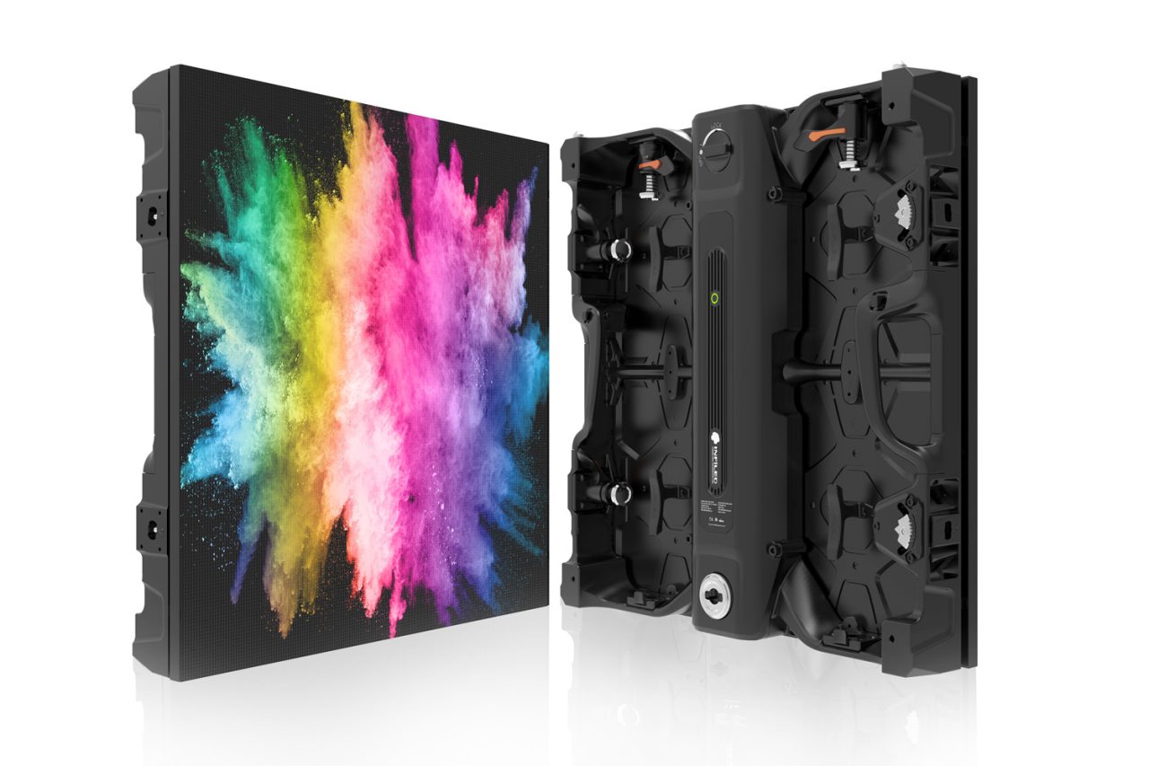 Infiled DB Series LED panel shown from the front and rear.