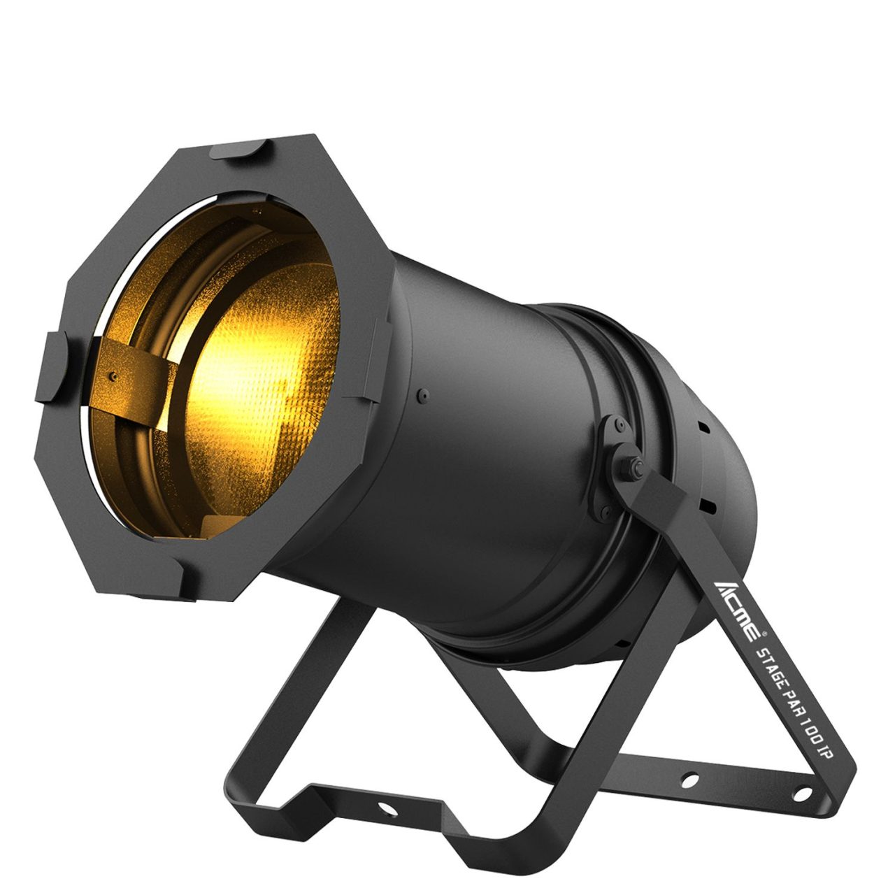 Acme Stage PAR 100 fixture emitting amber light.