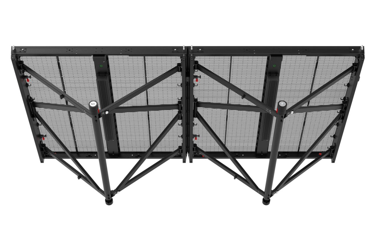 Rear view of joined Titan-X panels and their supporting frames.