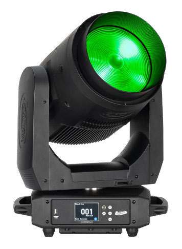 Elation Fuze Wash 500 moving-head fixture with a green lens.