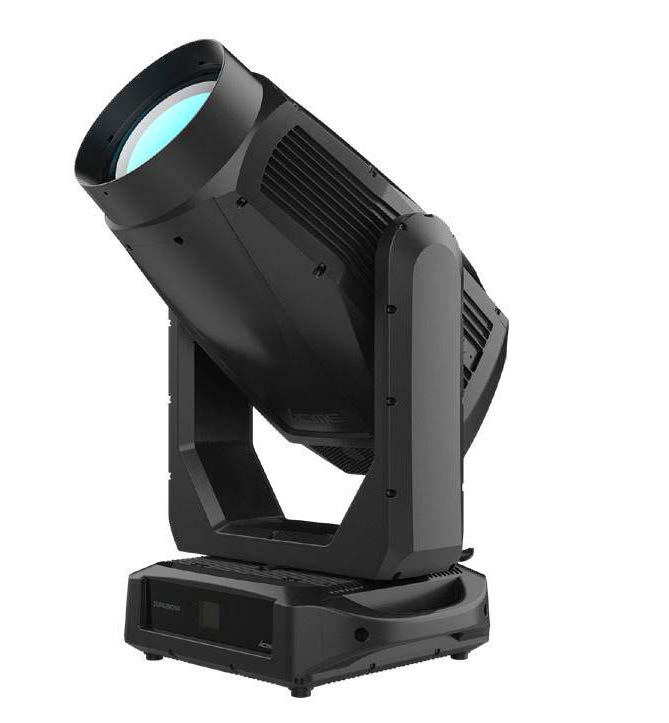 Acme Supernova moving-head fixture tilted upwards with a pale blue lens.