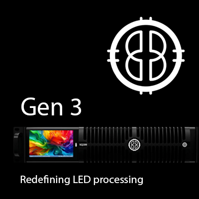 Brompton Gen 3 LED processing graphic with a rack-mounted processor.