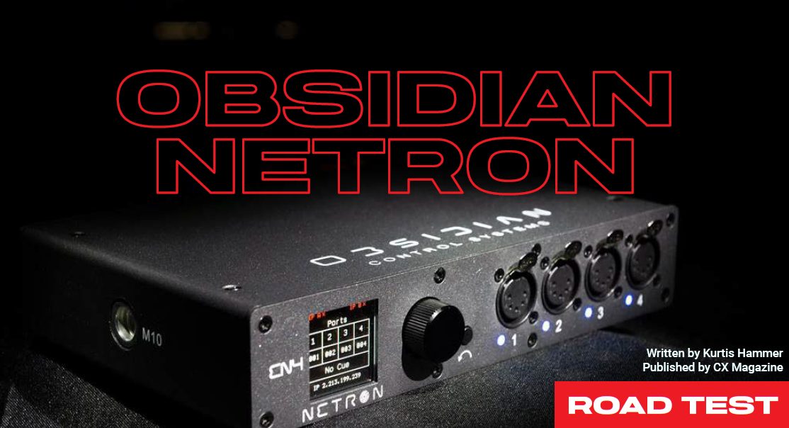 Obsidian NETRON road test graphic featuring a compact distribution unit.