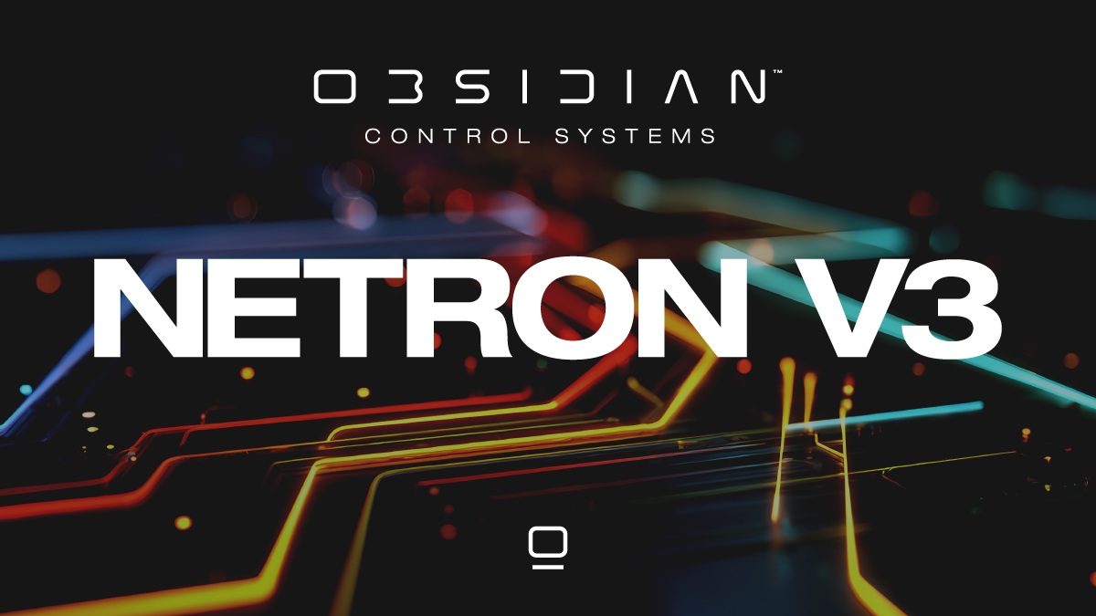 Obsidian NETRON V3 release graphic with coloured circuit-like lines.