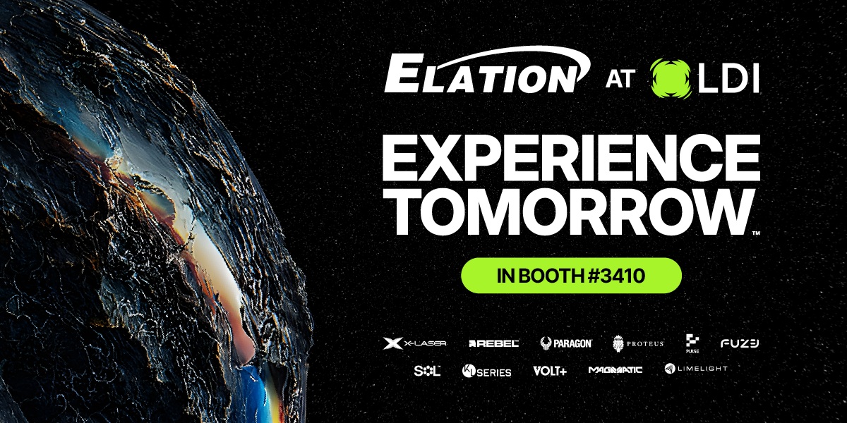 Elation Experience Tomorrow invitation for LDI 2025, booth 3410.