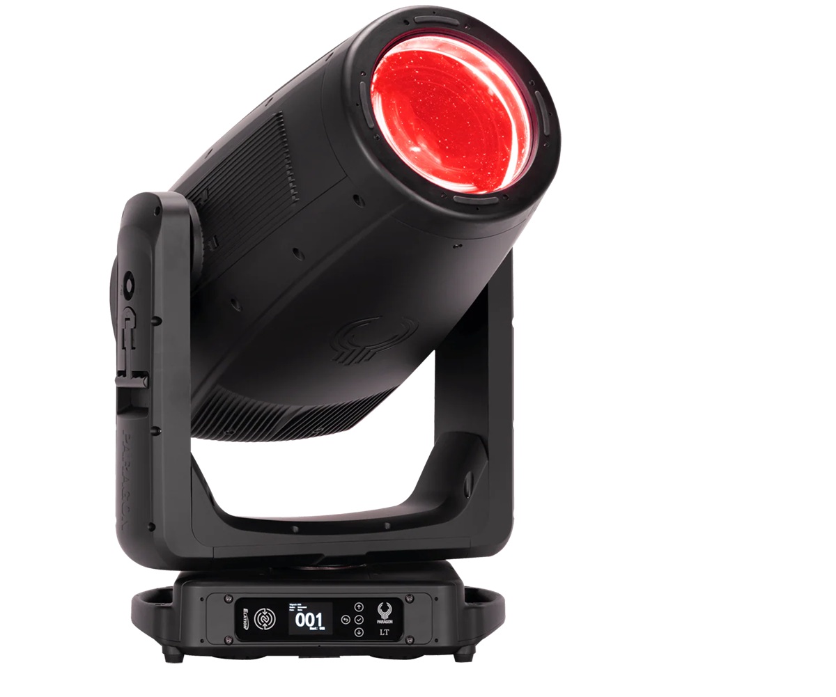 Elation Paragon LT moving-head fixture with a red lens.