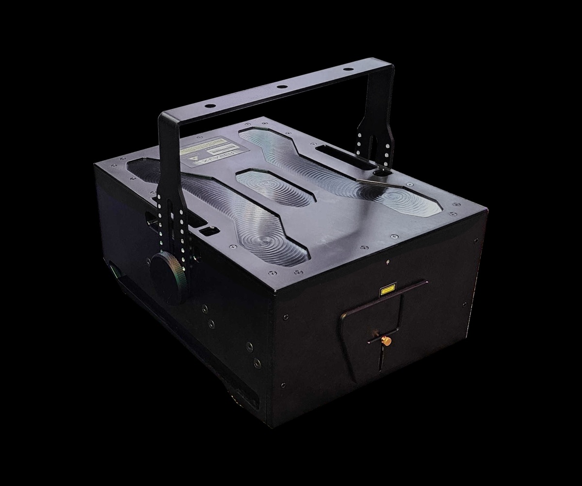 X-Laser Triton T40 projector with a top mounting bracket.